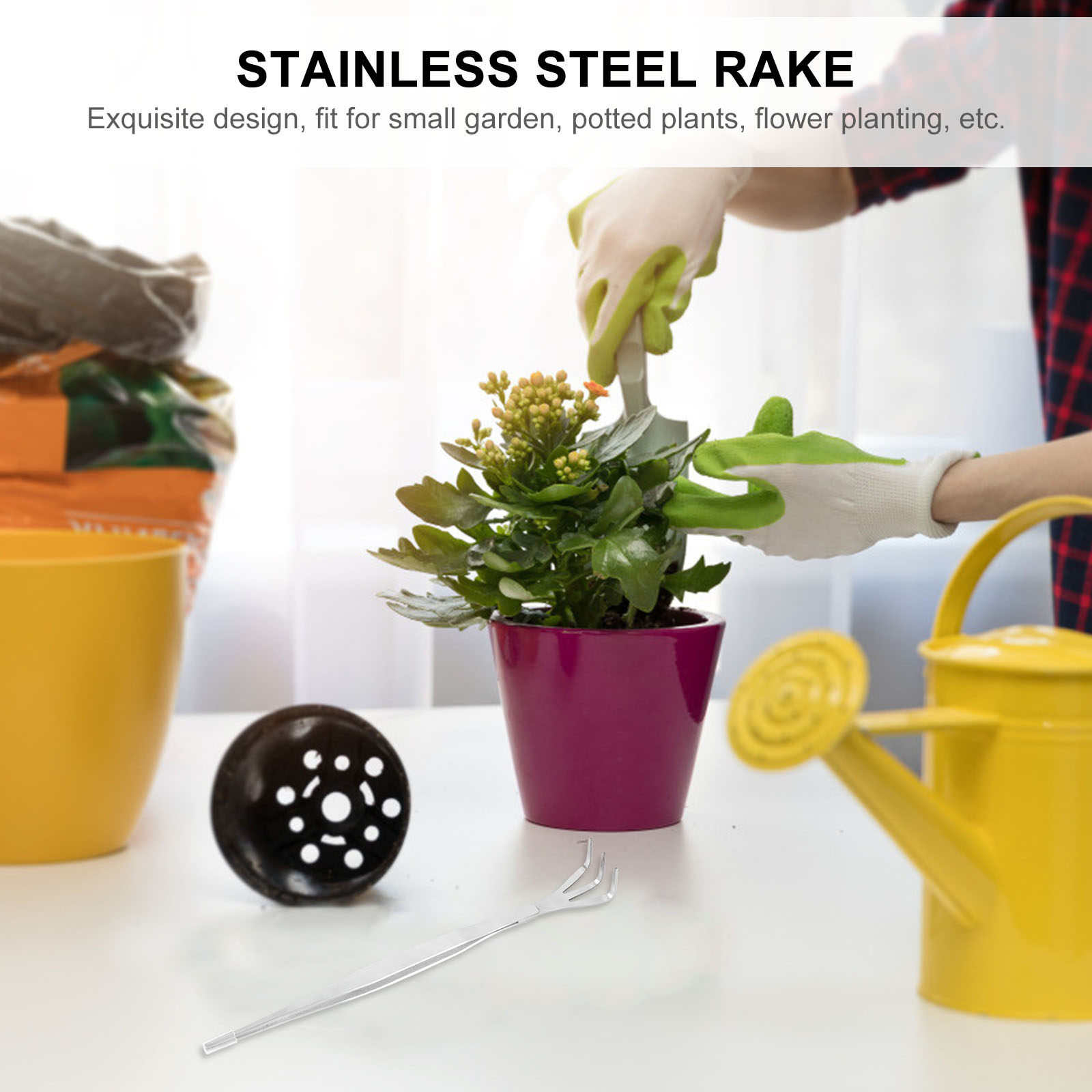 Pinzas de Acero Inoxidable Mul - Bonsai Garden Rake reseña y precio