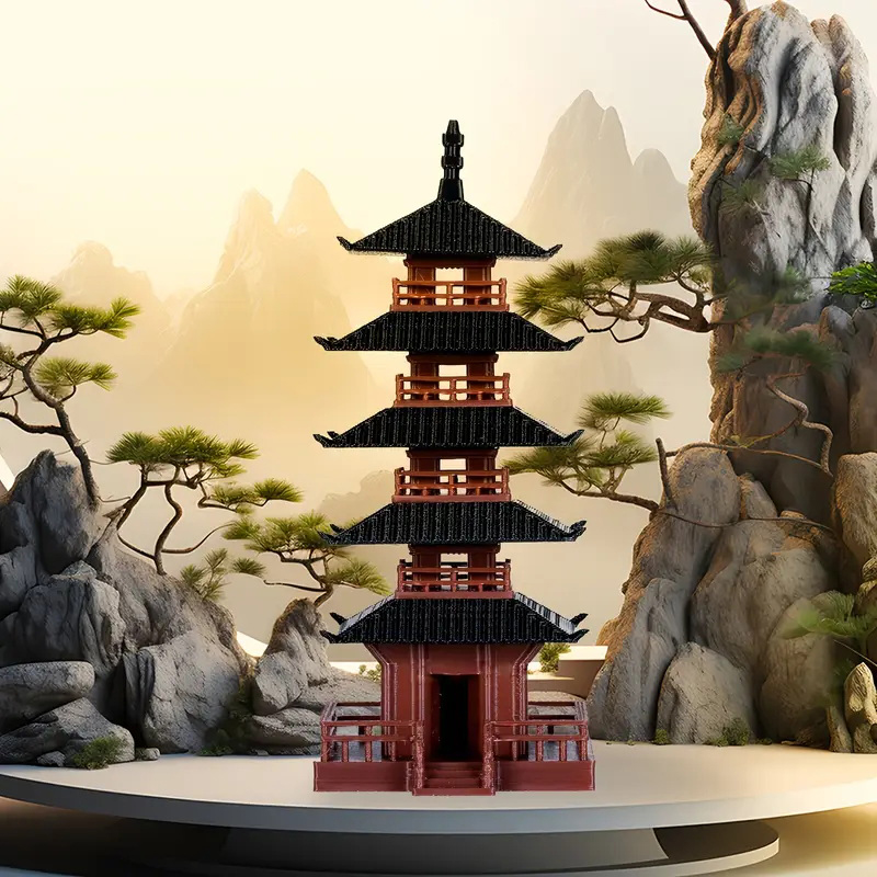 🛒 Mini estatua de pagoda, mode - Mini Bonsai Zen Garden reseña y precio