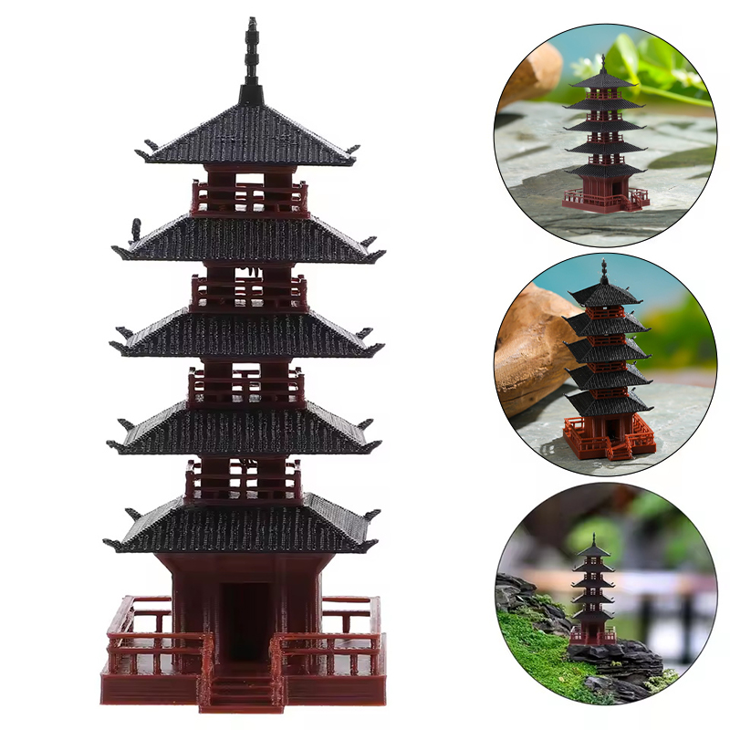 Mini estatua de pagoda, modelo - Mini Bonsai Zen Garden reseña y precio