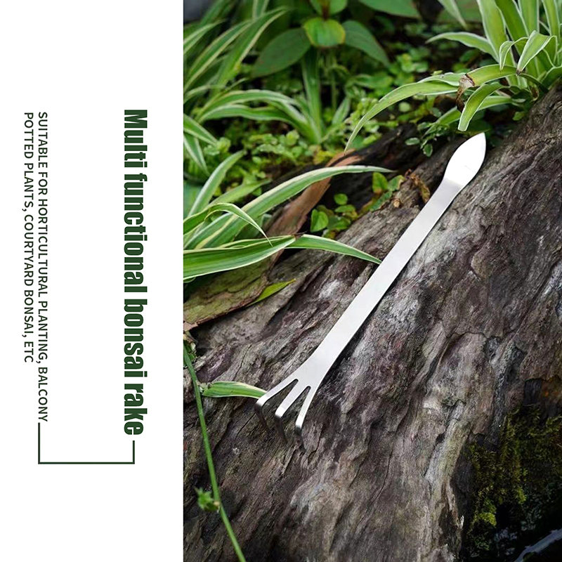 Rastrillo para raíces de acero - Bonsai Garden Rake reseña y precio