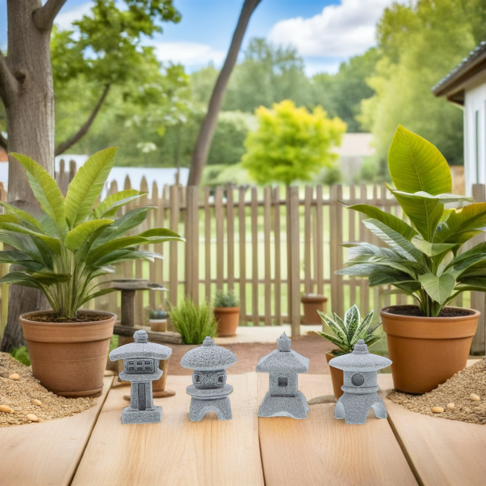 4 Piezas de Mini Estatuas de P - Mini Bonsai Zen Garden reseña y precio